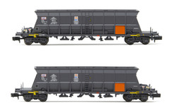 Arnold HN6550 NCF, 2-unit pack 4-axle coal hopper wagons Faoos "CAPCOL / EDF", ep. IV N Gauge