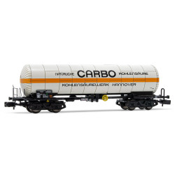 Arnold HN6598 DB, 4-axle gas tank wagon, "CARBO", period V-VI, with isolation(printed) N Gauge