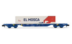 Arnold HN6594 Comsa, container wagon, loaded with 45' "El Mosca" container, period VI N Gauge