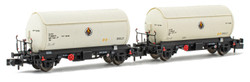 Arnold HN6475 RENFE 2-unit pack - Tank wagon PR Butano S.A., livery white-black, period IVa N Gauge