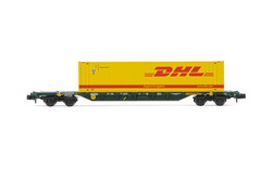 Arnold HN6588 4-axle containerwagon Sgnss, green, with 45' container "DHL", period VI N Gauge