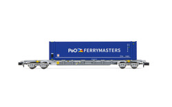 Arnold HN6583 SNCF, 4-axle 60' container wagon Novatrans Sgss, grey, with 45' container "P&O Ferrymasters", ep. V N Gauge