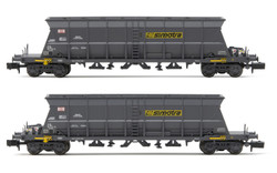 Arnold HN6549 SNCF, 2-unit pack 4-axle coal hopper wagons Faoos "SIMOTRA", ep. IV N Gauge