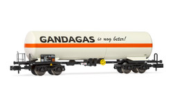 Arnold HN6420 SNCB, 4-axle gas tank wagon, white livery, "GANDAGAS", period V-VI N Gauge