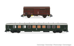 Arnold HN4446 SNCF, maintenance train, including 1 x ex B10 coach and 1 x G4 wagon, ep. IV-V N Gauge