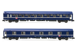 Arnold HN4343 SNCF, 2-unit pack of T2 sleeping coaches, logo "dégradé", period V-VI N Gauge