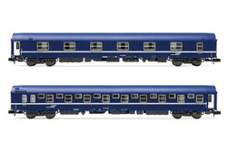 Arnold HN4342 SNCF, 2-unit pack of T2 sleeping coaches, logo "casquette", period IV-V N Gauge