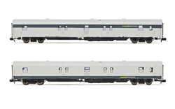 Arnold HN4419 RADVE, 2-unit pack 4-axle coupler coaches (ex Post mrz), grey livery period VI N Gauge