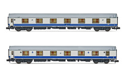Arnold HN4407 RENFE, 2-unit pack T2 sleeping coaches, Largo Recorrido livery, period IV-V N Gauge