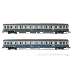 Arnold HN4394 FS, 2-unit pack UIC-Z1 UIC-Z1 2nd class, grey/beige with blue stripes, livery, ep. IV-V N Gauge