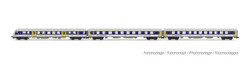 Arnold HN4368 MRB, 3-unit pack regional coaches, Bybdzf+Bom+Bom, silver blue livery N Gauge