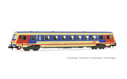 Arnold HN2522 ÖBB, 2 x class 5047 diesel railcar, motor + dummy, grey/blue/beige livery with modern ÖBB logo, ep. IV-V N Gauge