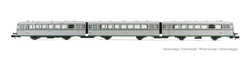 Arnold HN2352S RENFE, 3-unit diesel railcar 591.300, silver livery without UIC markings, ep. III, with DCC sound decoder N Gauge