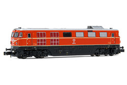 Arnold HN2489D diesel locomotive class 2050, OBB, 2050.02, orange livery with small triangle, period IV, with DCC decoder N Gauge