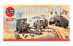Airfix A01305V 25PDR Field Gun & Quad 1:76 Model Kit