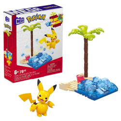 MEGA Pokemon Pikachu's Beach Splash Building Block Set Age 6+ 79pcs