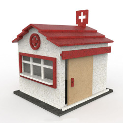 ProScale Hobbies First Aid Hut MDF Kit 1:32 Slot Racing Accessories