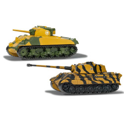 Corgi WT91302 World of Tanks Sherman vs King Tiger 'Fit the Box' Diecast Models