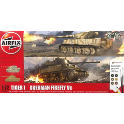 Airfix A50186 Classic Conflict Tiger 1 vs Sherman Firefly 1:72 Plastic Model Kit