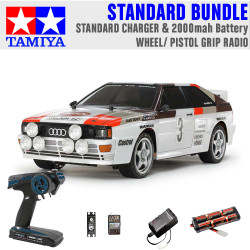 TAMIYA RC 58667 Audi Quattro A2 Rally (TT-02) 1:10 Standard Wheel Radio Bundle