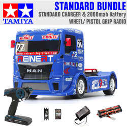 TAMIYA RC 58642 Team Reinert Racing MAN TT-01E 1:10 Standard Wheel Radio Bundle