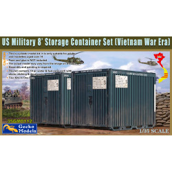 Gecko US Military 8' Storage Container Set Vietnam War 1:35 Model Kit 35GM0112