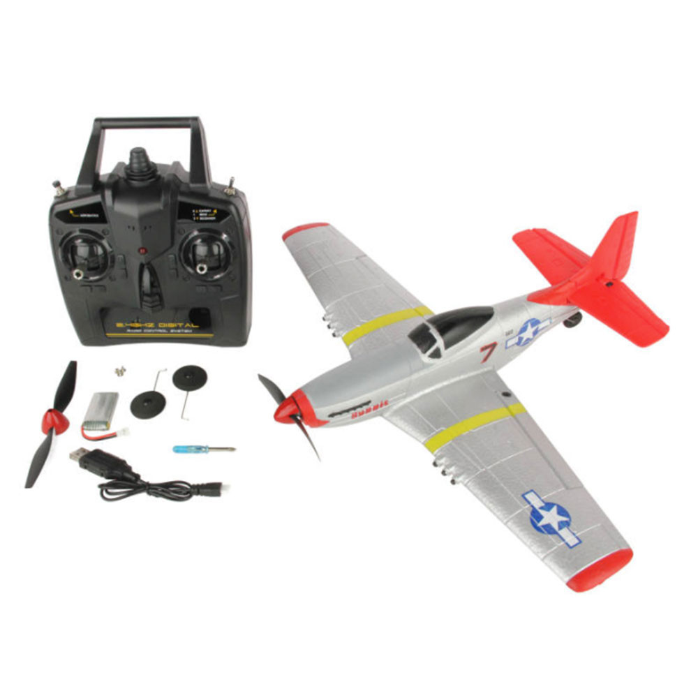 Sonik RC Mustang P-51 400 Ready To Fly 4-Ch RC Plane with Flight Stabilisation 