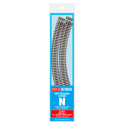 PECO ST-3012 No.1 Radius Double Curve 228mm 4-Pack Code 80 Setrack N Gauge Track