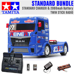 TAMIYA RC 58642 Team Reinert Racing MAN TT-01E 1:10 Standard Stick Radio Bundle