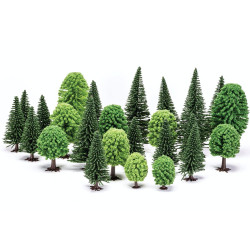 Scalextric Scenic Materials R7201 Mixed Deciduous Fir Trees