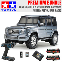 TAMIYA RC 58675 Mercedes-Benz G500 CC-02 1:10 Premium Wheel Radio Bundle
