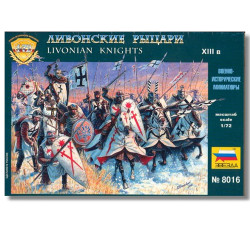 Zvezda 8016 Livonian Knights XIII A.D. Teutonic Order 1:72 Model Figure Kits