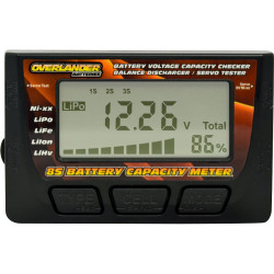 Overlander 3250 8S Battery Capacity Meter, Balance Discharger, Servo Tester