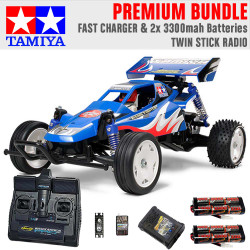 TAMIYA RC 58416 Rising Fighter Buggy 1:10 Premium Stick Radio Bundle