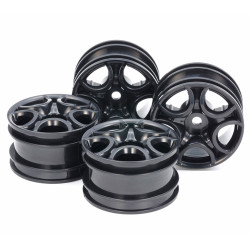 Tamiya RC 51659 C Shape Ten Spoke Wheel in black (4) RC Spares Accessories