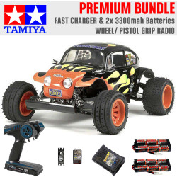 TAMIYA RC 58502 Blitzer Beetle 1:10 Premium Wheel Radio Bundle