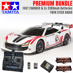 TAMIYA RC 58626 Raikiri GT TT-02 1:10 Premium Stick Radio Bundle