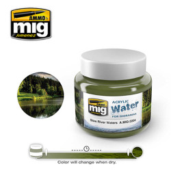 Ammo by Mig Slow River Waters Acrylic 250ml For Model Kits Mig 2204