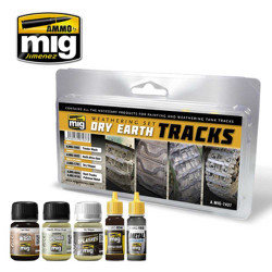 Ammo by Mig Dry Earth Tracks Weathering Set For Model Kits Mig 7437