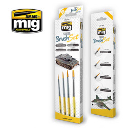 Ammo by Mig Starter Brush Set For Model Kits Mig 7602