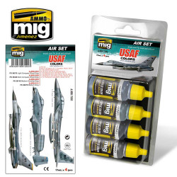 Ammo by Mig Usaf Colours Grey Modern Jets Set For Model Kits Mig 7202