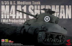 Asuka 35010SC U.S. M4A1 Sherman + Extra Upgrades 1:35 Plastic Model Kit