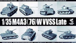 Asuka 35043 M4A3 (76) WVVSS Late War 1:35 Plastic Model Kit