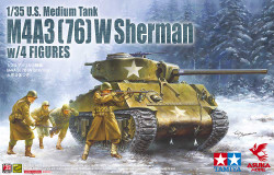 Asuka 35048 Us Medium Tank Sherman M4A3 + Figures 1:35 Plastic Model Kit