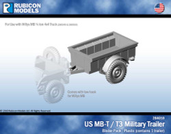 Rubicon Models 284018 Us Jeep Mb-T / T3 Military Trailer 1:56 Plastic Model Kit
