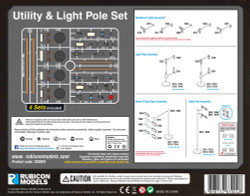 Rubicon Models 283004 Utiliy & Light Pole Set 1:56 Plastic Model Kit