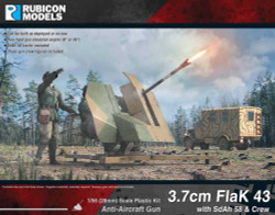 Rubicon Models 280074 3.7Cm Flak 43 With Sdah 58 Trailer & Crew 1:56 Model Kit