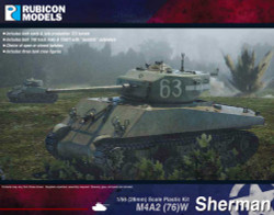 Rubicon Models 280054 M4A2(76)W Sherman 1:56 Plastic Model Kit