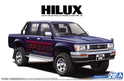 Aoshima 05228 Toyota Ln107 Hilux Pick Up Double Cab 4Wd '94 1:24 Model Kit