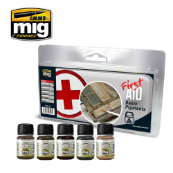 Ammo by Mig First Aid Basic Pigments For Model Kits Mig 7448